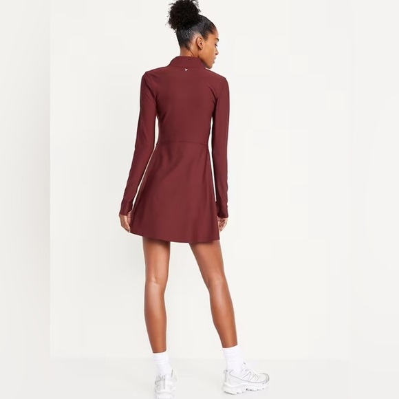 NWT! Old Navy Red Velvet PowerSoft Half-Zip Athletic Dress 💜 - Picture 2 of 11